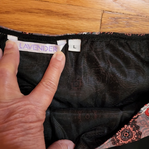 Lavender Floral Skirt L - Picture 2 of 4